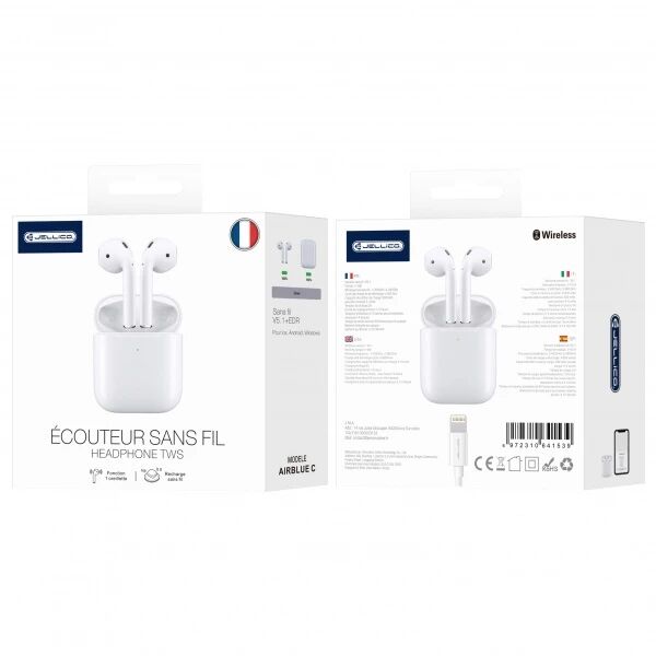 Ecouteurs sans fil bluetooth intra-auriculaire JELLICO AirBlue C blanc Ecouteurs sans fil bluetooth intra-auriculaire JELLICO AirBlue C blanc