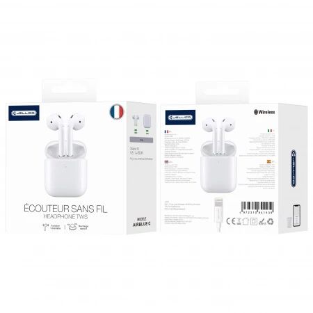 Ecouteurs sans fil bluetooth intra-auriculaire JELLICO AirBlue C blanc