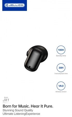 Ecouteurs sans fil bluetooth intra-auriculaire JELLICO JX1 blanc