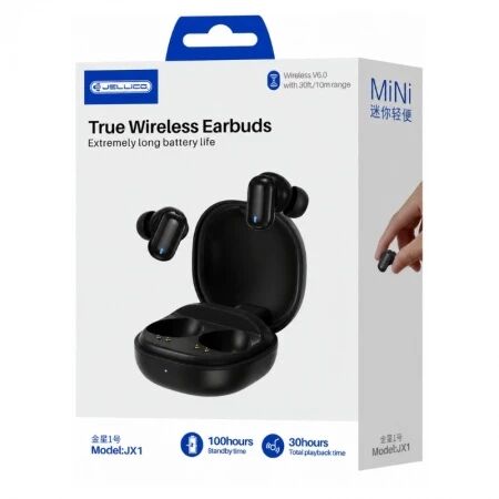 Ecouteurs sans fil bluetooth intra-auriculaire JELLICO JX1 noir