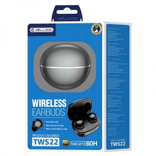 �couteurs sans fil bluetooth intra-auriculaire JELLICO TWS22 (Boite/blister) noir
