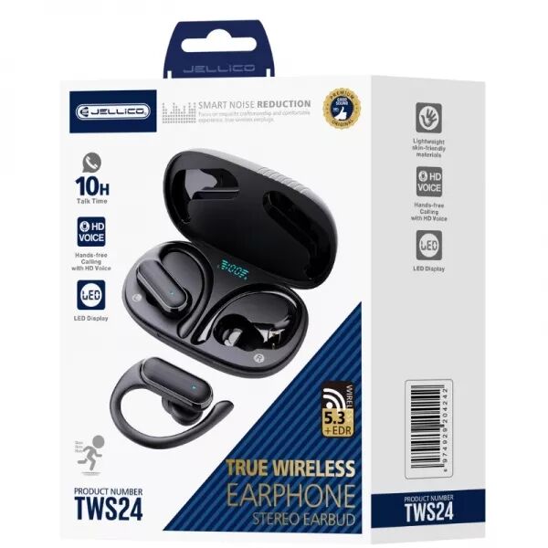 �couteurs sans fil bluetooth intra-auriculaire JELLICO TWS24 (Boite/blister) noir