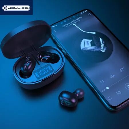 Écouteurs sans fil bluetooth intra-auriculaire JELLICO TWS5 (Boite/BLISTER) noir