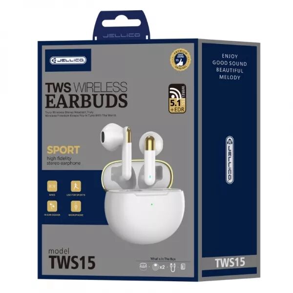 �couteurs sans fil bluetooth JELLICO TWS15 (Boite/blister) noir