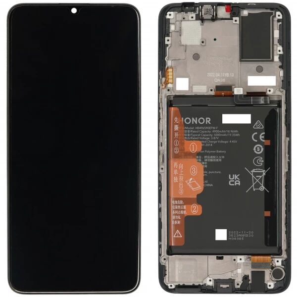 Ecran Honor X7 ORIGINAL SP avec chassis, batterie et haut parleur blanc