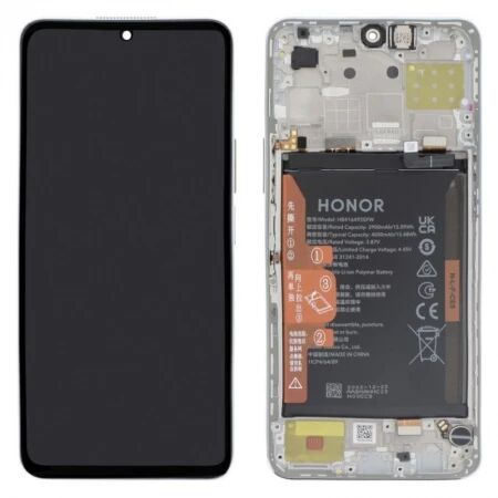 Ecran Honor X8 4G ORIGINAL SP avec chassis, batterie et haut parleur bleu