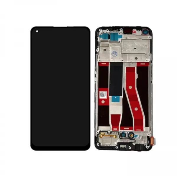 Ecran lcd  avec vitre tactile OLED pour Oppo A74 4G avec chassis noir