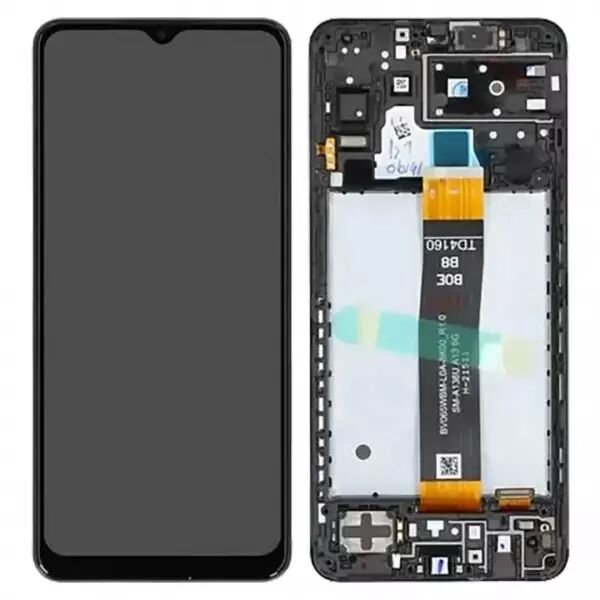 Ecran lcd avec vitre tactile de qualit� originale avec chassis pour SAMSUNG A136 Galaxy A13 5G noir
