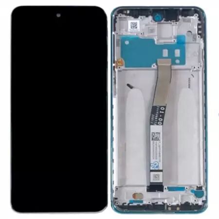 Ecran lcd avec vitre tactile de qualité originale pour Xiaomi Redmi Note 9 Pro avec chassis argent