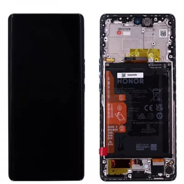 Ecran lcd avec vitre tactile OLED avec chassis pour HONOR Magic 5 Lite noir