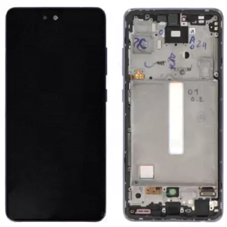 Ecran lcd avec vitre tactile OLED avec chassis pour SAMSUNG A525F/A526B Galaxy A52 4G/5G noir
