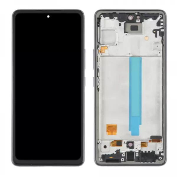 Ecran lcd avec vitre tactile OLED avec chassis pour SAMSUNG A536B Galaxy A53 5G noir
