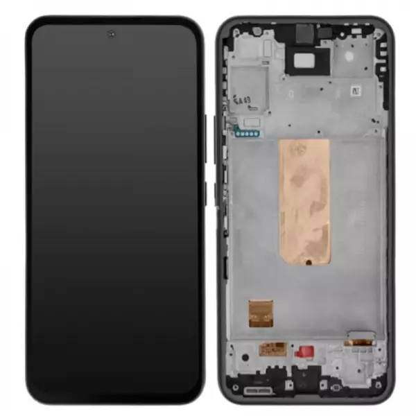 Ecran lcd avec vitre tactile OLED avec chassis pour SAMSUNG A546B Galaxy A54 5G noir