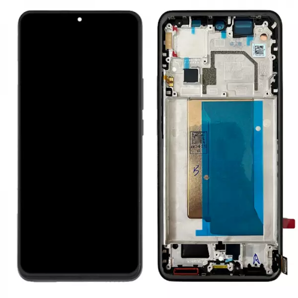 Ecran lcd avec vitre tactile OLED avec chassis pour Xiaomi 13T Pro noir