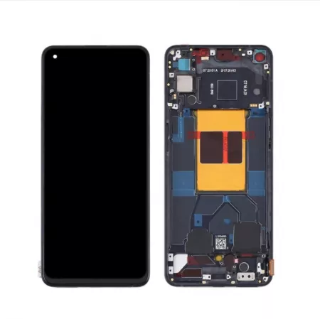 Ecran lcd avec vitre tactile OLED pour Oppo Reno 6 5G avec chassis bleu arctique