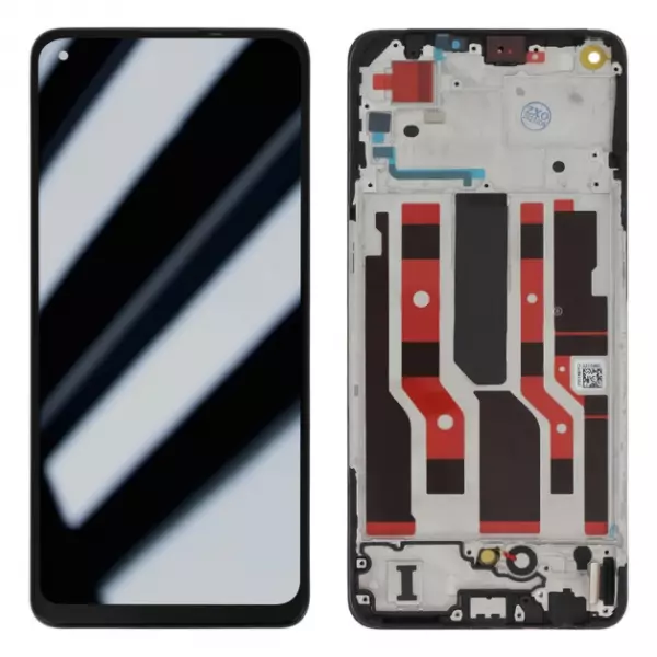 Ecran lcd avec vitre tactile OLED pour Oppo Reno 8 Lite 5G avec chassis noir