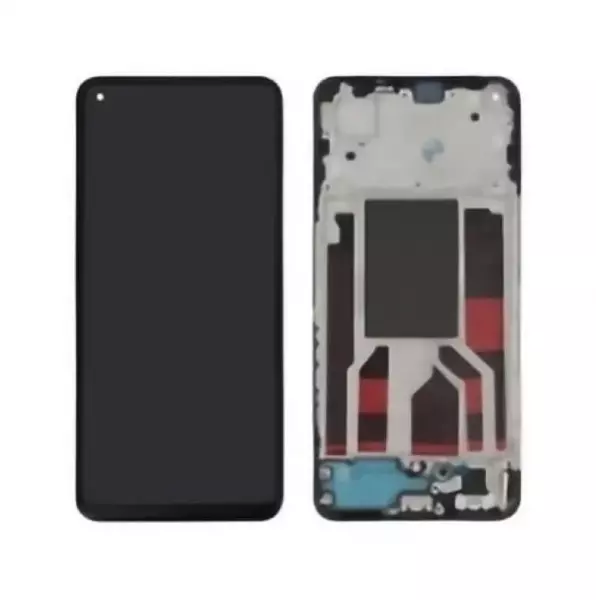 Ecran lcd avec vitre tactile OLED pour Oppo Reno 8 Pro 5G avec chassis noir