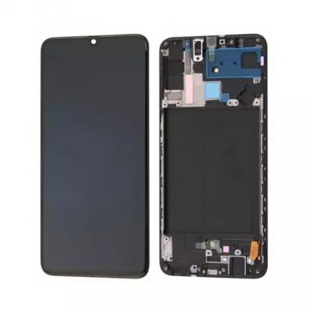 Ecran lcd avec vitre tactile OLED pour SAMSUNG A705 Galaxy A70 avec chassis noir