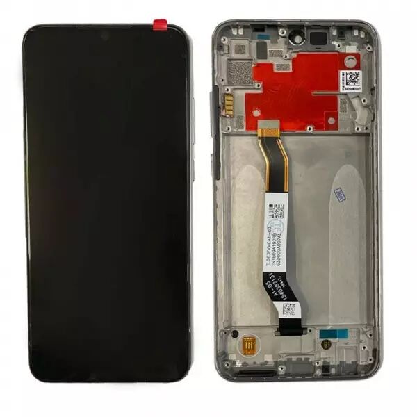 Ecran lcd avec vitre tactile OLED pour Xiaomi Redmi Note 8T avec chassis blanc