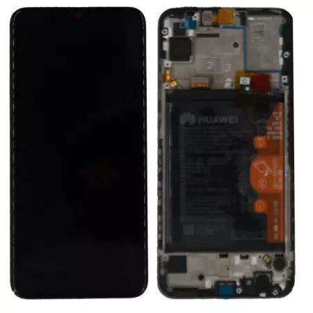 Ecran lcd avec vitre tactile ORIGINAL HUAWEI P Smart 2020 avec chassis, batterie et haut parleur SERVICE PACK noir