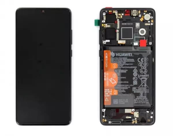Ecran lcd avec vitre tactile ORIGINAL HUAWEI P30 / P30 Nouvelle version avec chassis, batterie et haut parleur SERVICE PACK 0235