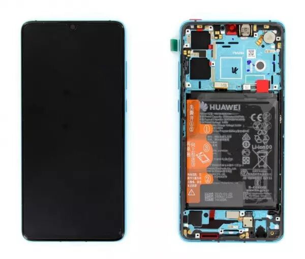 Ecran lcd avec vitre tactile ORIGINAL HUAWEI P30 / P30 Nouvelle version avec chassis, batterie et haut parleur SERVICE PACK 0235