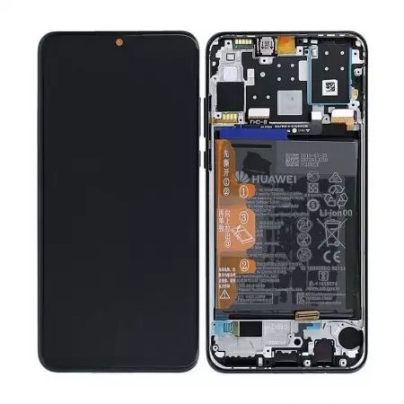 Ecran lcd avec vitre tactile ORIGINAL HUAWEI P30 Lite avec chassis, batterie et haut parleur SERVICE PACK 02352RPW noir