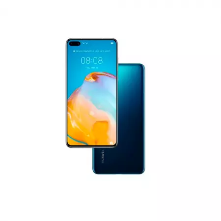 Ecran lcd avec vitre tactile ORIGINAL HUAWEI P40 avec chassis, batterie et haut parleur SERVICE PACK 02353MFU bleu