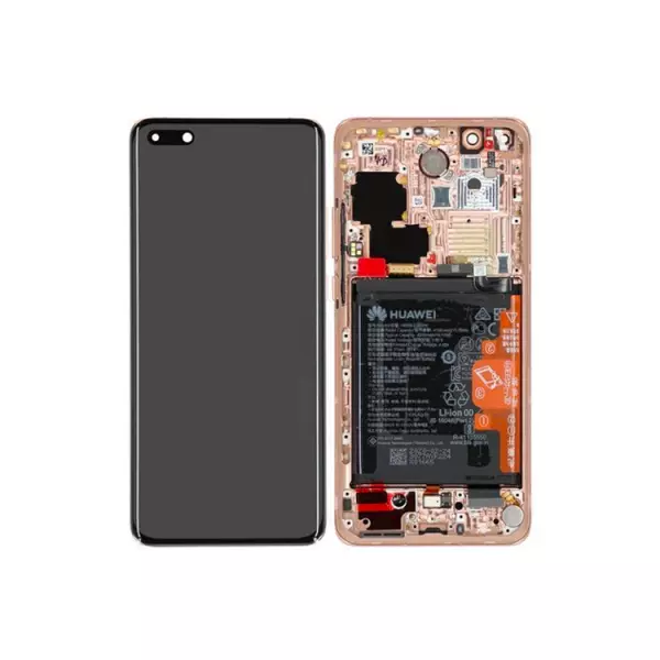 Ecran lcd avec vitre tactile ORIGINAL HUAWEI P40 avec chassis, batterie et haut parleur SERVICE PACK 02353MFV or