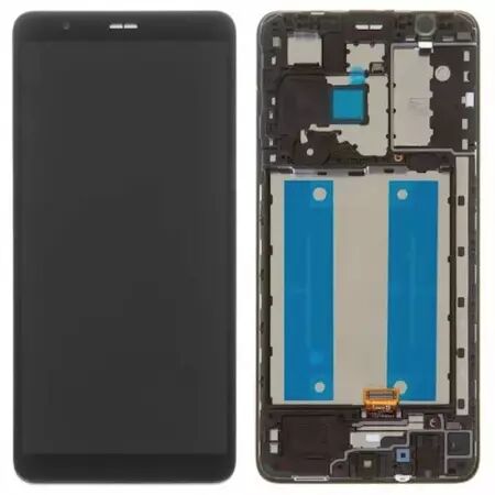 Ecran lcd avec vitre tactile ORIGINAL SAMSUNG A013 Galaxy A01 Core 2020 SERVICE PACK GH82-23392A / GH82-23561A avec chassis noir