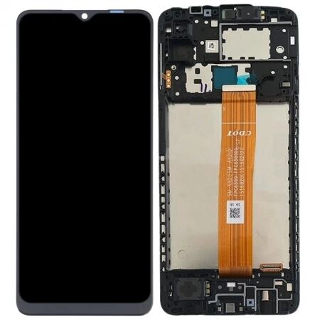Ecran lcd avec vitre tactile ORIGINAL Samsung A125 Galaxy A12 2020 avec chassis, batterie et haut parleur SERVICE PACK GH82-2470