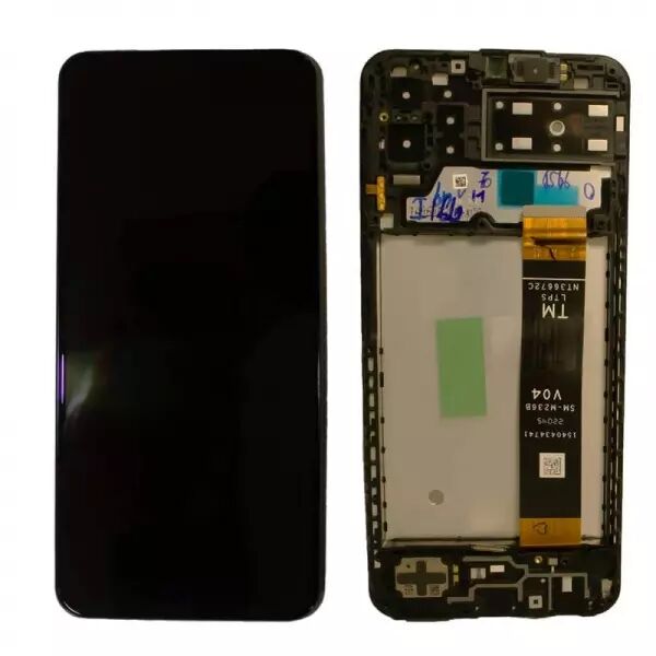 Ecran lcd avec vitre tactile ORIGINAL SAMSUNG A135 Galaxy A13 4G 2022 avec chassis SERVICE PACK GH82-28508A / GH82-28653A noir