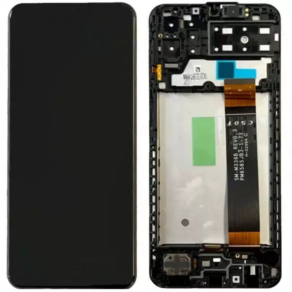 Ecran lcd avec vitre tactile ORIGINAL SAMSUNG A136B Galaxy A13 5G 2022 avec chassis SERVICE PACK GH82-29077A / GH82-29078A noir