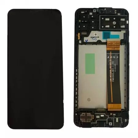 Ecran lcd avec vitre tactile ORIGINAL SAMSUNG A137F Galaxy A13 2022 avec chassis SERVICE PACK GH82-29227A / GH82-29228A noir