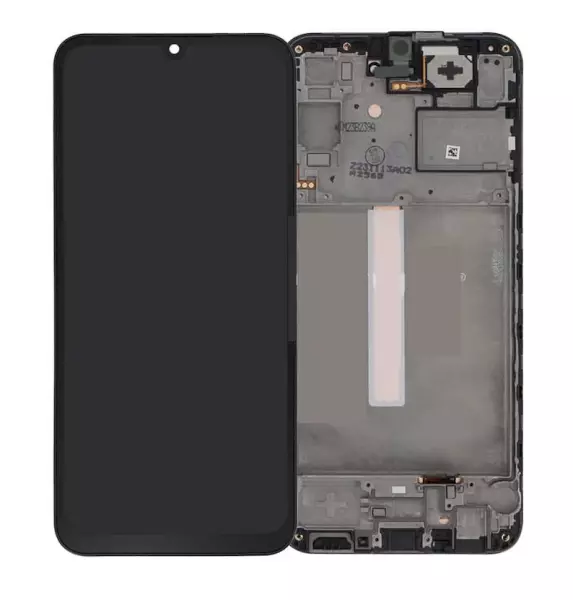 Ecran lcd avec vitre tactile ORIGINAL SAMSUNG A256B Galaxy A25 5G avec chassis sans batterie SERVICE PACK GH82-33214A noir