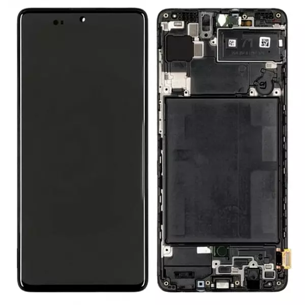 Ecran lcd avec vitre tactile ORIGINAL SAMSUNG A715 Galaxy A71 SERVICE PACK GH82-22152A noir