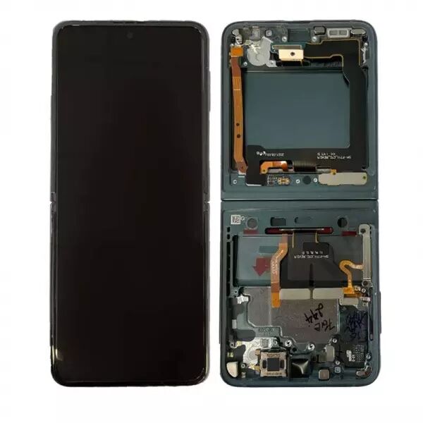 Ecran lcd avec vitre tactile ORIGINAL SAMSUNG F711 Galaxy Z Flip 3 5G SERVICE PACK GH82-27244C vert