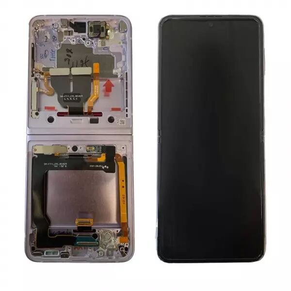 Ecran lcd avec vitre tactile ORIGINAL SAMSUNG F711 Galaxy Z Flip 3 5G SERVICE PACK GH82-27244D violet