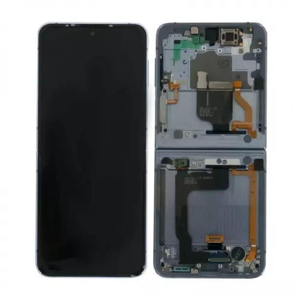 Ecran lcd avec vitre tactile ORIGINAL SAMSUNG F721 Galaxy Z Flip 4 5G 2022 SERVICE PACK GH82-30239D bleu