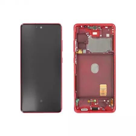 Ecran lcd avec vitre tactile ORIGINAL SAMSUNG G781 Galaxy S20 FE 5G SERVICE PACK GH82-24214E rouge