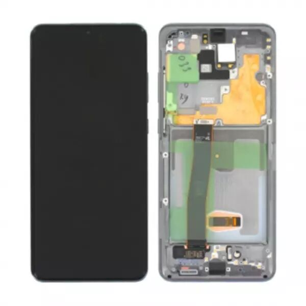 Ecran lcd avec vitre tactile ORIGINAL SAMSUNG G988 Galaxy S20 Ultra 5G SERVICE PACK GH82-26032B / GH82-26033B gris