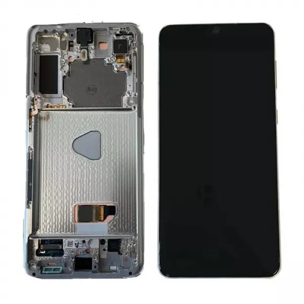 Ecran lcd avec vitre tactile ORIGINAL SAMSUNG G996 Galaxy S21 Plus 5G avec cam�ra interne SERVICE PACK GH82-24553C silver