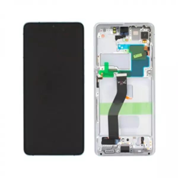 Ecran lcd avec vitre tactile ORIGINAL SAMSUNG G998 Galaxy S21 Ultra 5G avec chassis, sans batterie SERVICE PACK GH82-26035B silv
