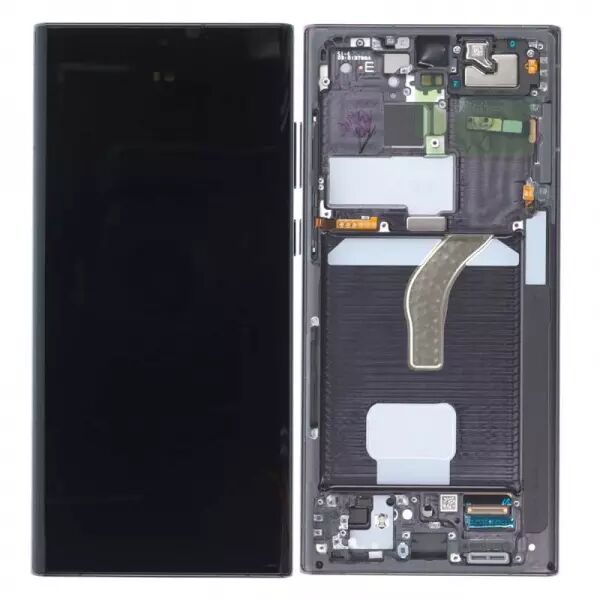 Ecran lcd avec vitre tactile ORIGINAL SAMSUNG S908 Galaxy S22 Ultra SERVICE PACK GH82-27488A noir