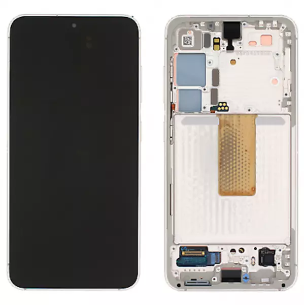 Ecran lcd avec vitre tactile ORIGINAL SAMSUNG S916 Galaxy S23 Plus 5G 2023 SERVICE PACK GH82-30477B cr�me