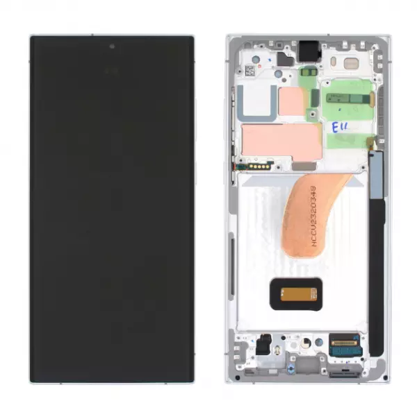 Ecran lcd avec vitre tactile ORIGINAL SAMSUNG S918 Galaxy S23 Ultra 5G 2023 SERVICE PACK GH82-30466G / GH82-30467G bleu ciel
