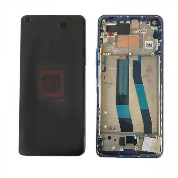 Ecran lcd avec vitre tactile ORIGINAL Xiaomi 11 Lite Ne 5G avec chassis sans batterie SERVICE PACK 5600050K9D00 bleu