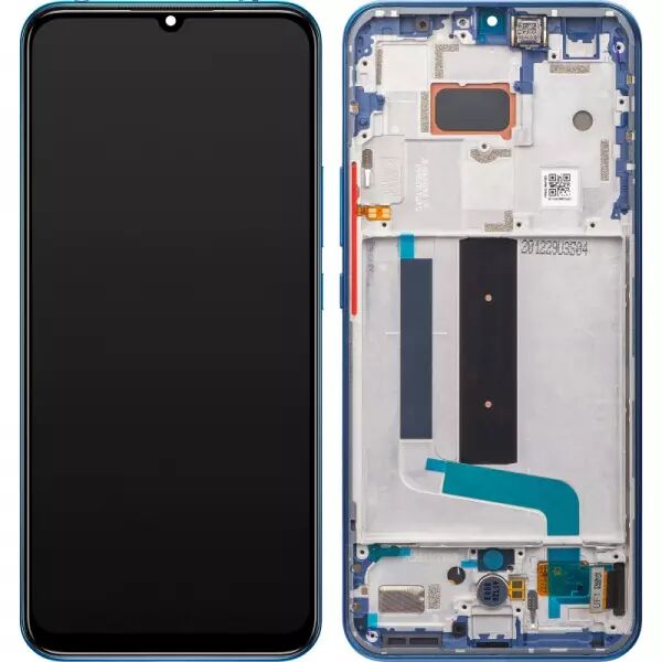 Ecran lcd avec vitre tactile ORIGINAL Xiaomi Mi 10 Lite 5G avec chassis sans batterie SERVICE PACK 56000300J900 Bleu