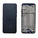 Ecran lcd avec vitre tactile ORIGINAL Xiaomi Mi A3 avec chassis sans batterie SERVICE PACK 5610100380B6 bleu