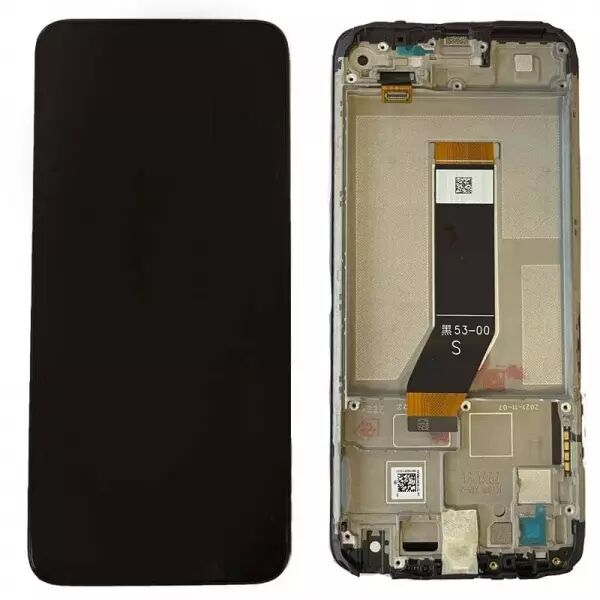 Ecran lcd avec vitre tactile ORIGINAL Xiaomi Redmi 10 2022 avec chassis sans batterie SERVICE PACK 560001K19S00 noir